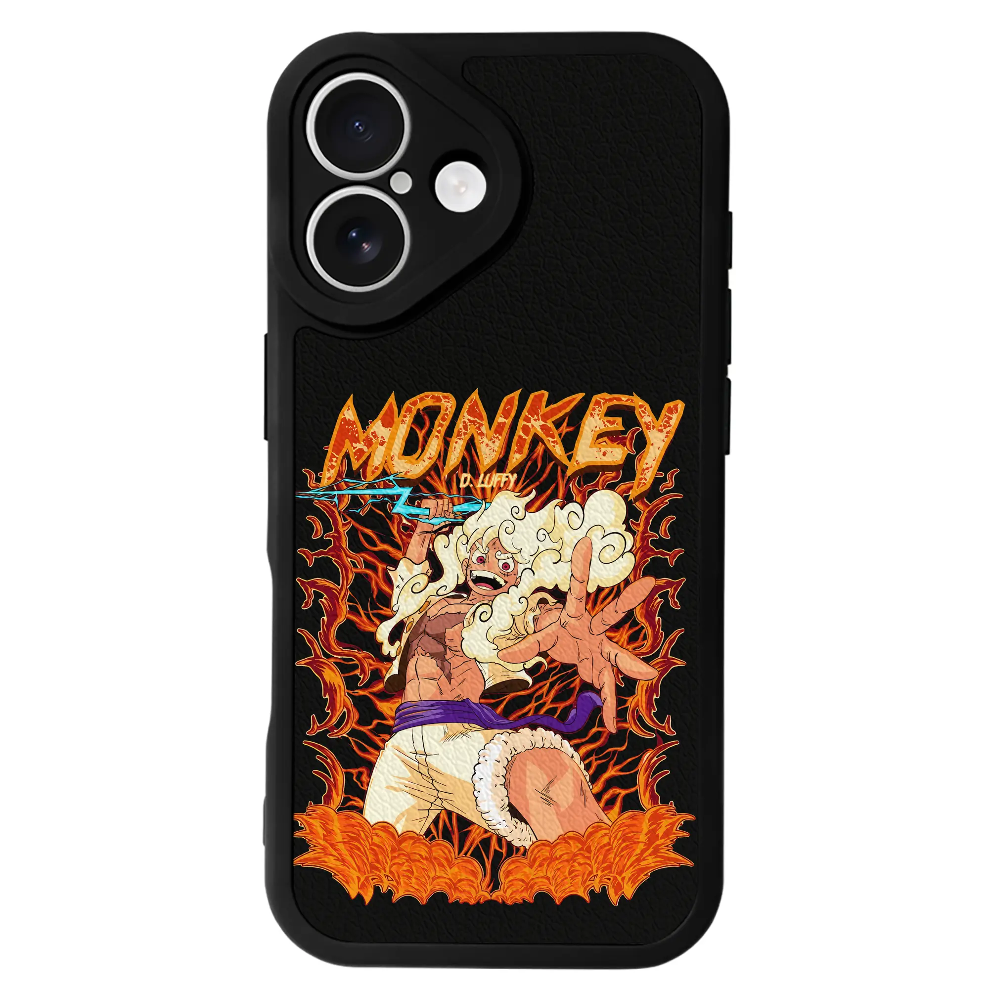 ワンピース グッズ モンキー・D・ルフィ - IPhone 16シリーズ対応 ・ シリコンスマホケース ・ レザー調 ・ 高精度フィット ・ 耐衝撃 ・ ワイヤレス充電対応 ・ 精密カット